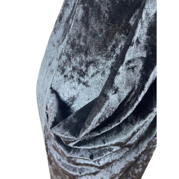 BCBGeneration Black Velvet Halter Midi Dress With Draped Pockets Size S - New - Picture 7 of 11